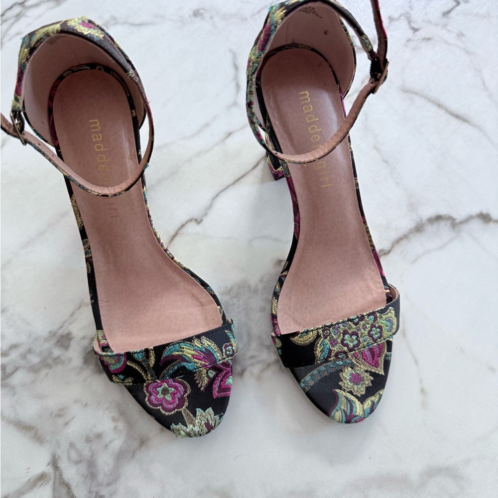 Madden Girl Women's Floral Heels - Black - Picture 6 of 9